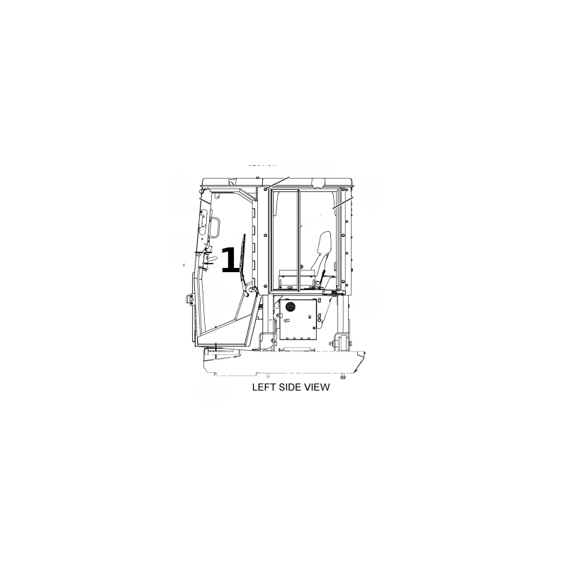 СТЕКЛЯННАЯ ДВЕРЬ, ЛЕВАЯ СТОРОНА, БУЛЬДОЗЕР CATERPILLAR D5G 2134770