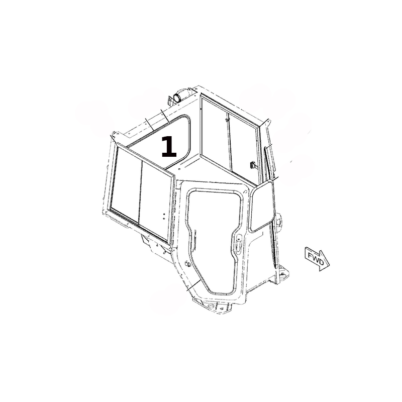 Заднее стекло гусеничного бульдозера CATERPILLAR D5 D6 5337758