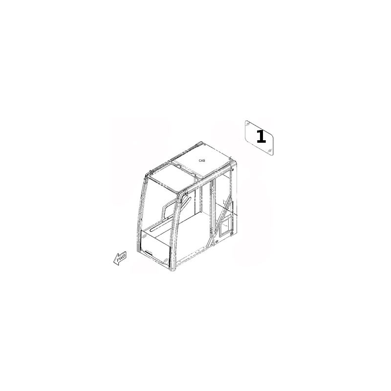 ЗАДНЕЕ СТЕКЛО ГУСЕНИЧНОГО ЭКСКАВАТОРА CATERPILLAR 320D 320F 3406626