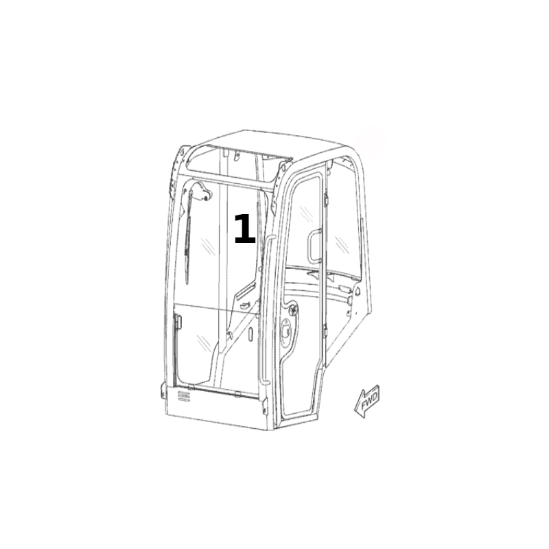 ЭКСКАВАТОР НА ГУСЕНИЧНОМ ХОДУ 302.4 D WACKER NEUSON ET183762080 ПЕЧАТНАЯ ФОРМА ДЛЯ ЭКРАНА СО СТОРОНЫ ЗАДНЕГО ОКНА С ПРАВОЙ СТОРОНЫ