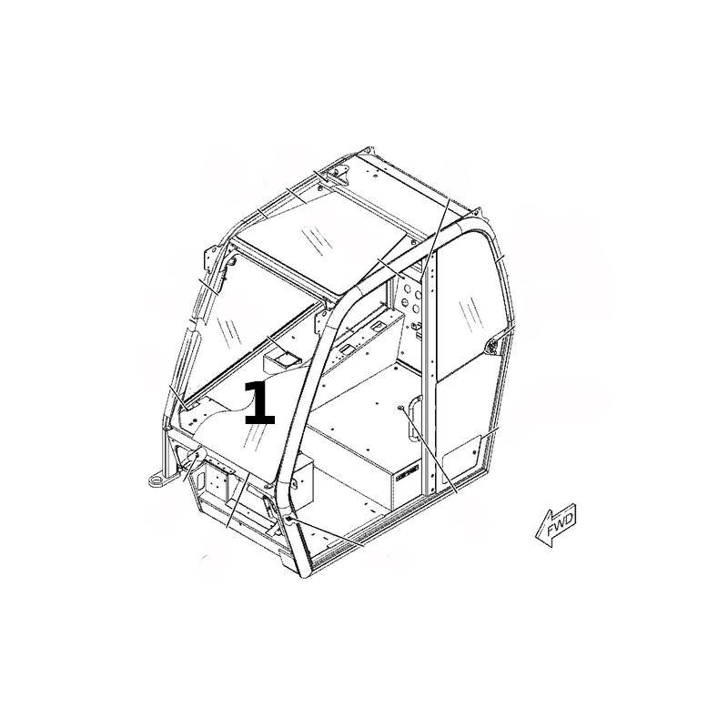 ПРОКАТАННОЕ ВЕТРОВОЕ СТЕКЛО ПЕРЕДНЕГО ТЕЛЕСКОПИЧЕСКОГО ПОГРУЗЧИКА CAT TH314D 4592735