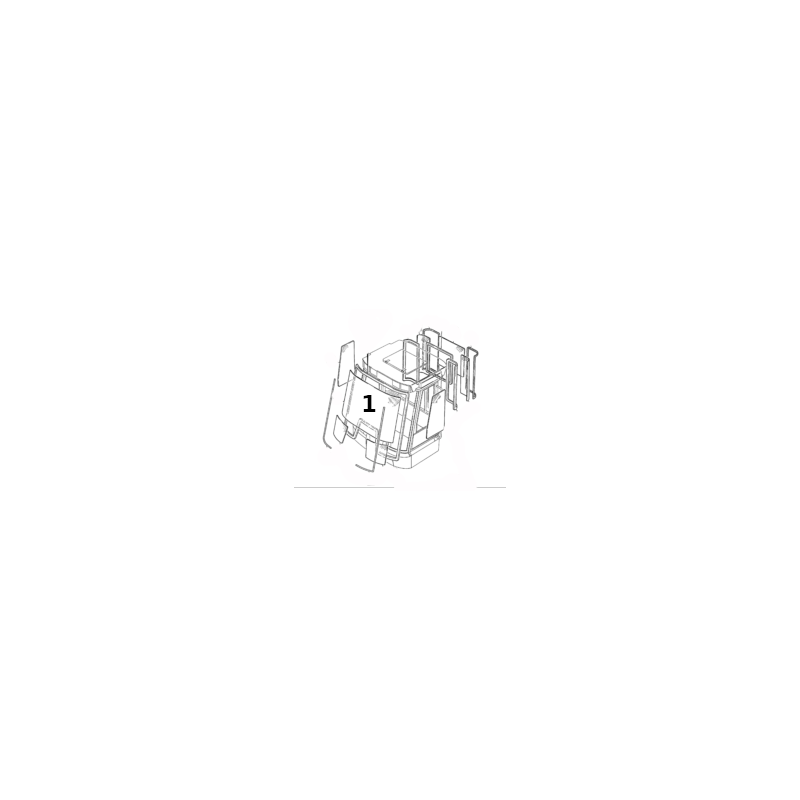 Прокатанное ветровое стекло трактора JCB FASTRAC 125 150-T55 3200 827/30250
