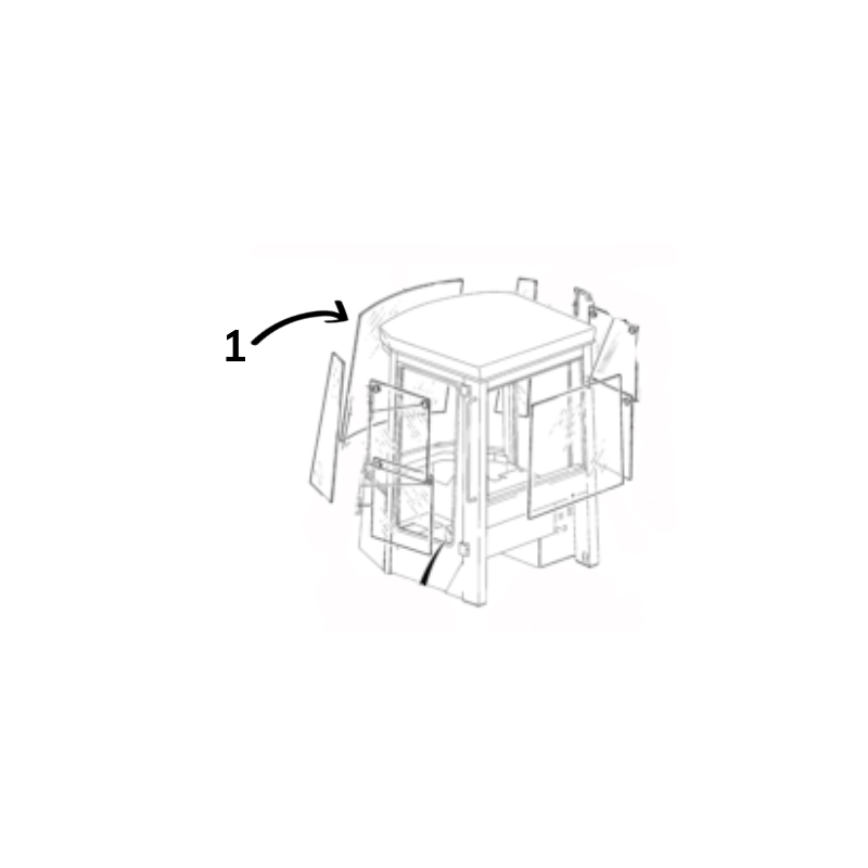 ЛИНЗОВАННОЕ ВЕТРОВОЕ СТЕКЛО ДЛЯ КОЛЕСНОГО ПОГРУЗЧИКА JCB 411 416 827/30339