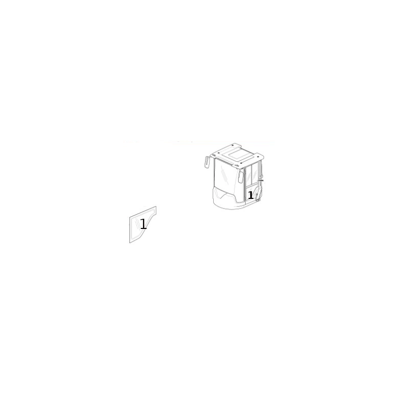 СТЕКЛЯННАЯ ДВЕРЬ, НИЖНЯЯ ЛЕВАЯ СТОРОНА, ШЕЛКОГРАФИЯ, КОЛЕСНЫЙ ПОГРУЗЧИК VOLVO L60F 11412765
