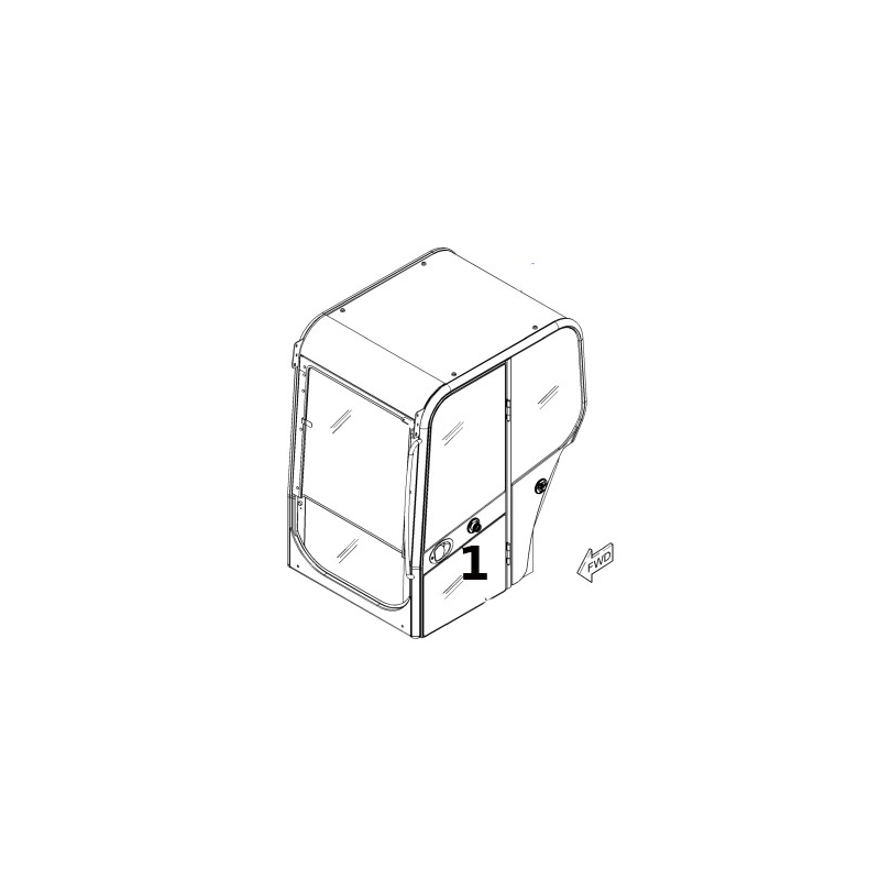 Нижняя левая часть стекла двери, шелкография, мини-экскаватор CAT 301.6 C 301.8 C302.5c 2501013