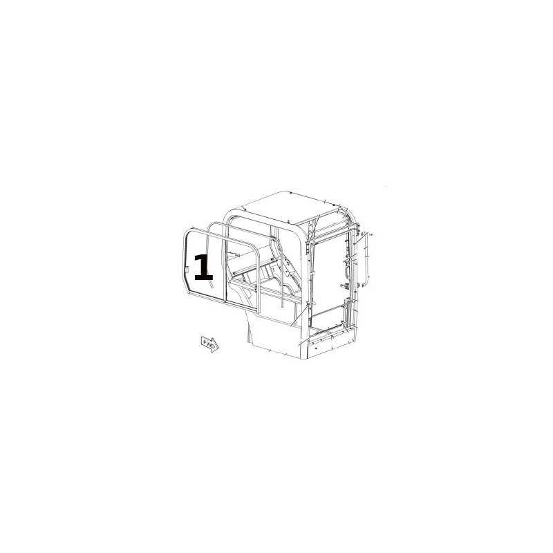 СТЕКЛО ПРАВОЕ ДЛЯ МИНИ-ЭКСКАВАТОРА CAT 301.6 302.5 1572377