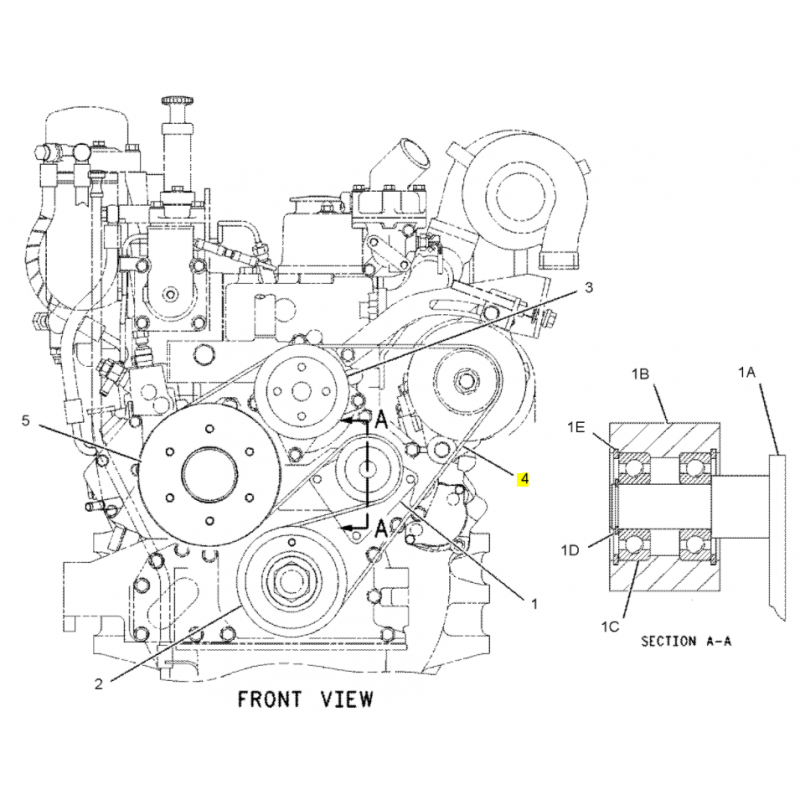 Поликлиновой ремень OEM для экскаватора CAT