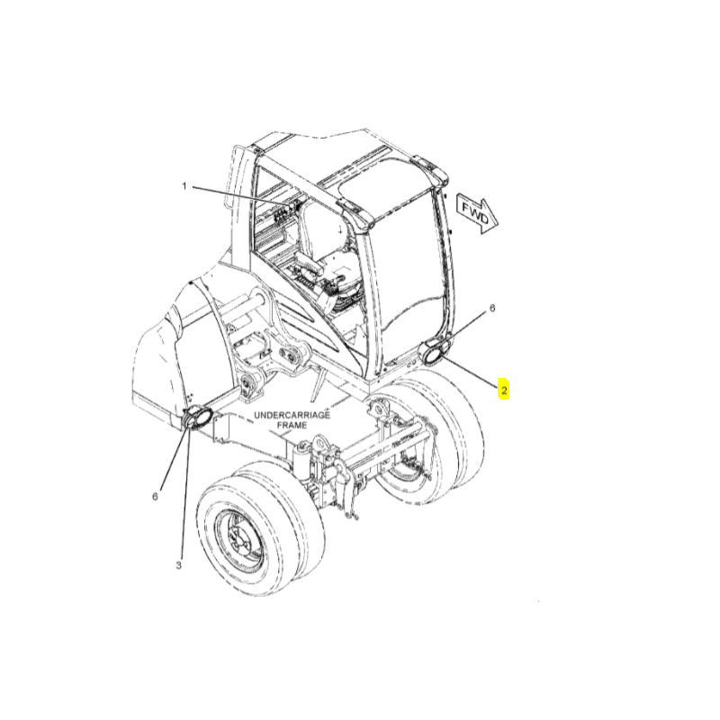 ПЕРЕДНЯЯ ЛЕВАЯ ФАРА OEM ДЛЯ ЭКСКАВАТОРА CAT СЕРИИ D