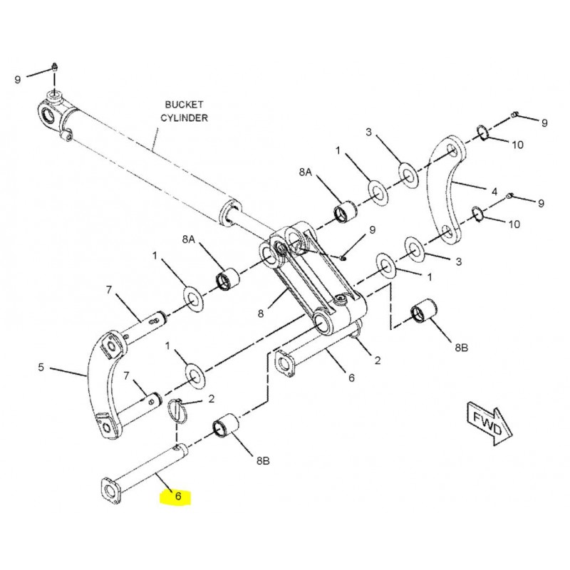 ШТИФТ КОВША МИНИ-ЭКСКАВАТОРА CAT 302.5 CVA