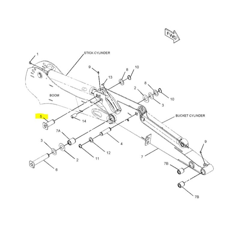 ПРИВОДНОЙ ШТИФТ МИНИ-ЭКСКАВАТОРА CAT 301.6 301.8 C CVA