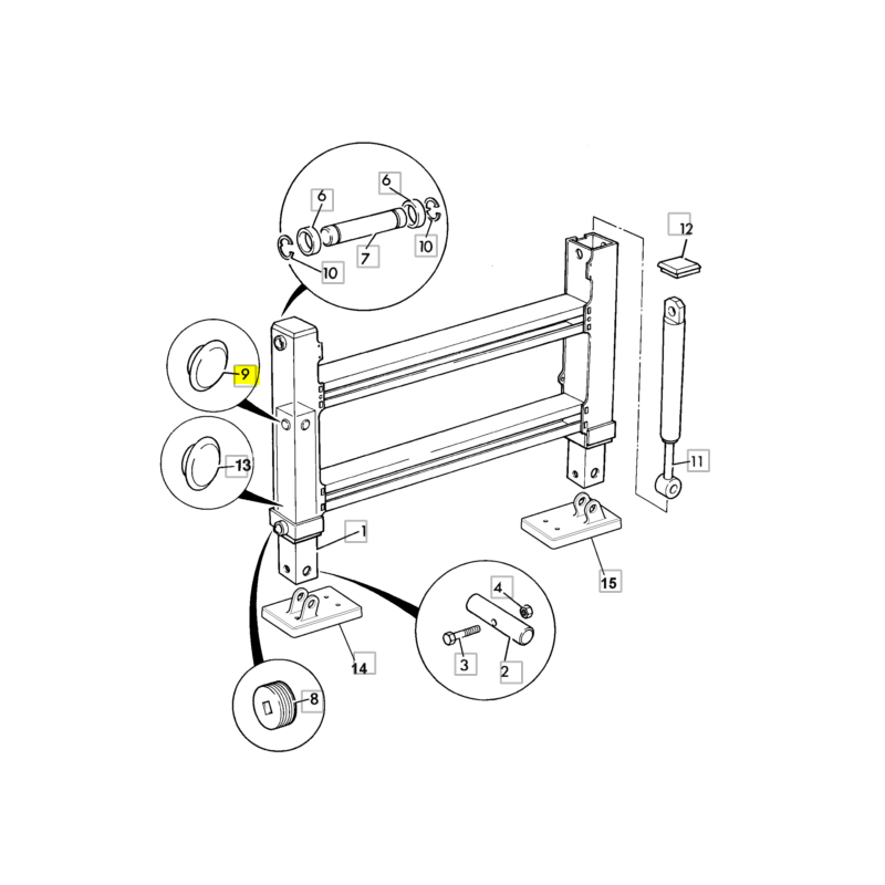 СКОЛЬЗЯЩАЯ ПОДДЕРЖКА CVA / JCB GR 6,4 ММ