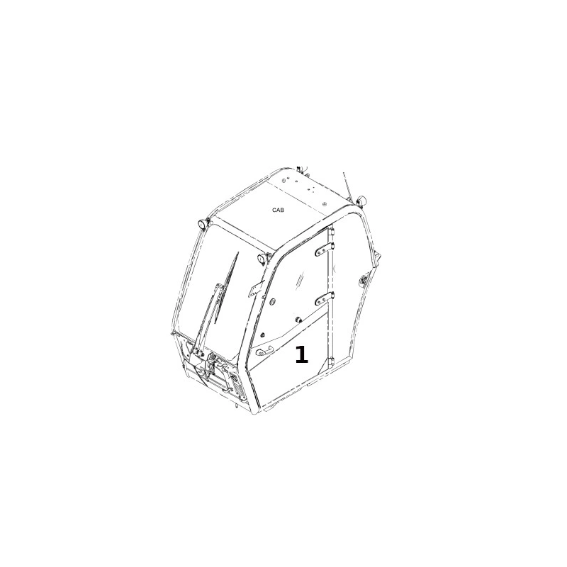 НИЖНЯЯ ЧАСТЬ СТЕКЛЯННОЙ ДВЕРИ С ШЕЛКОГРАФИЧЕСКИМ РИСУНКОМ CAT ТЕЛЕСКОПИЧЕСКИЙ ПОГРУЗЧИК TH337 TH406 3153748