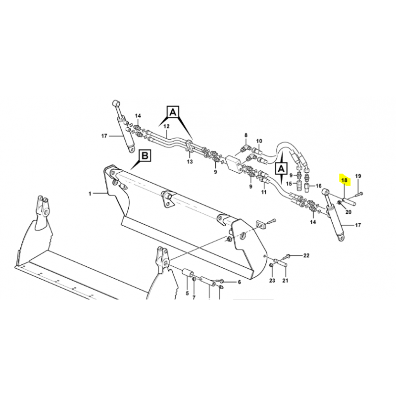 ВЕРХНИЙ ШТИФТ ПРИВОДА ЭКСКАВАТОРА-ПОГРУЗЧИКА VOLVO CVA