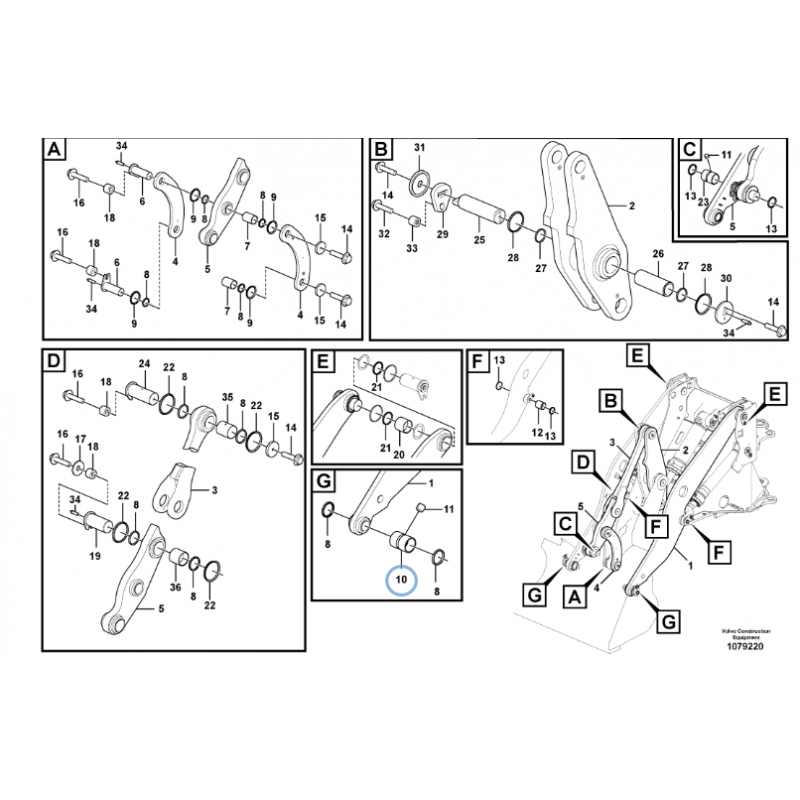Подъемная втулка для погрузчика VOLVO / CVA