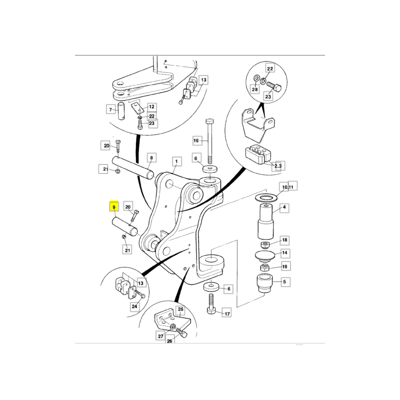 Привод стрелы мини-экскаватора JCB