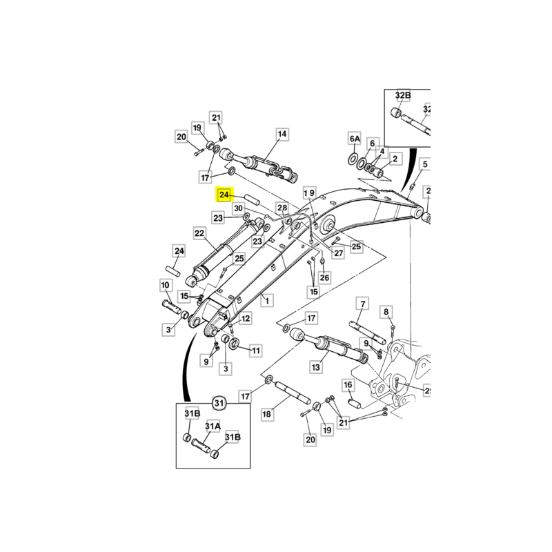 ШТИФТ ПРИВОДА STICK ДЛЯ КОЛЕСНЫХ И ГУСЕНИЧНЫХ ЭКСКАВАТОРОВ JCB CVA