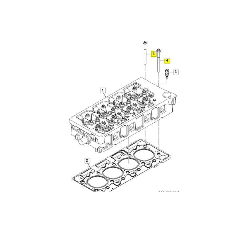 Винт крепления головки JCB M12X140