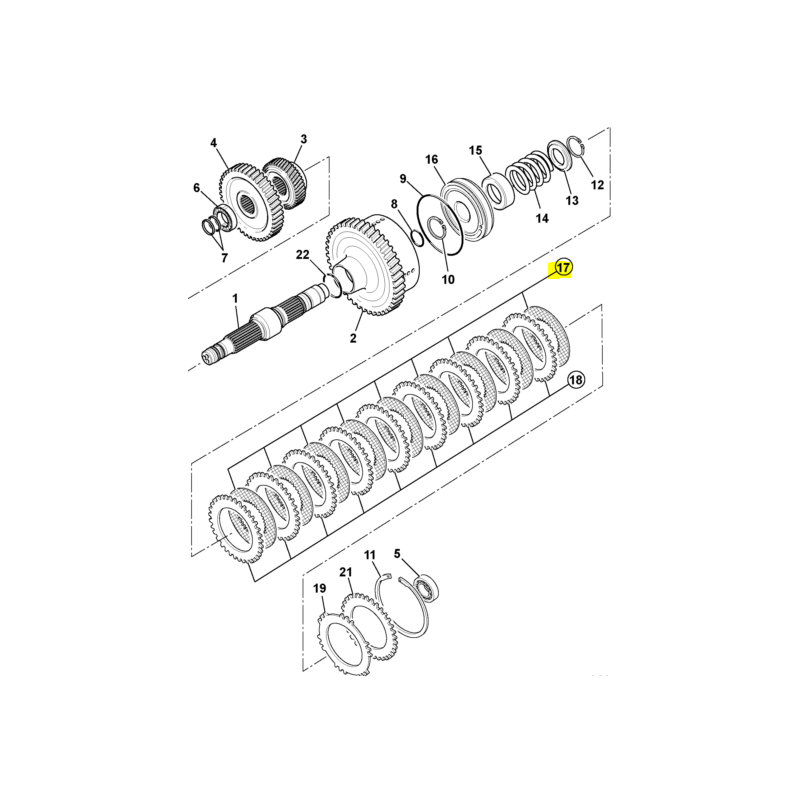 Фрикционный диск сцепления CVA для экскаватора-погрузчика JCB 3CX 4CX