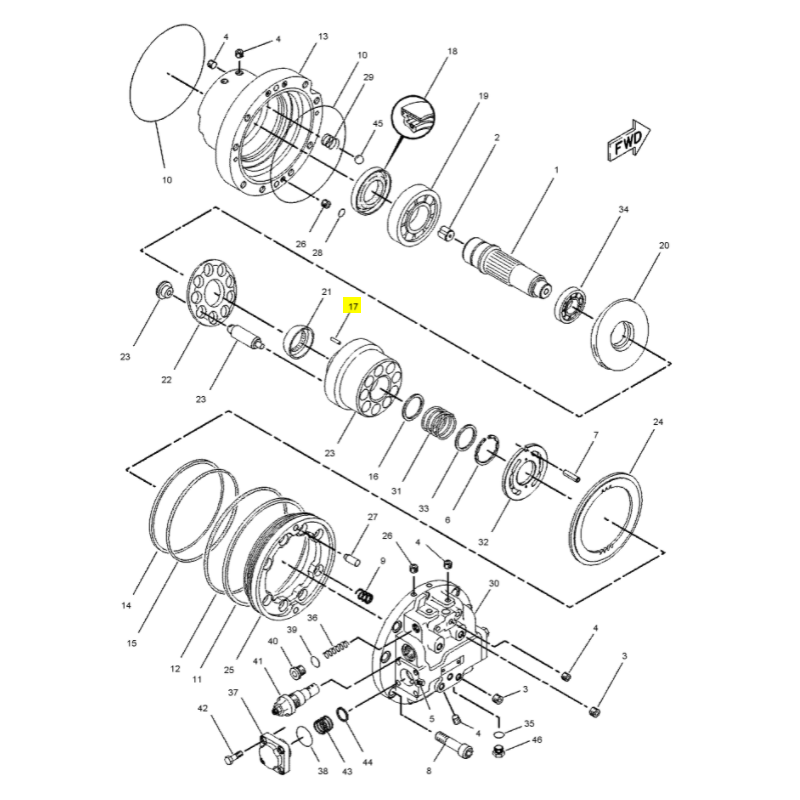 Штифт 3. 5X22 для гусеничного экскаватора CAT 315 317, оригинал