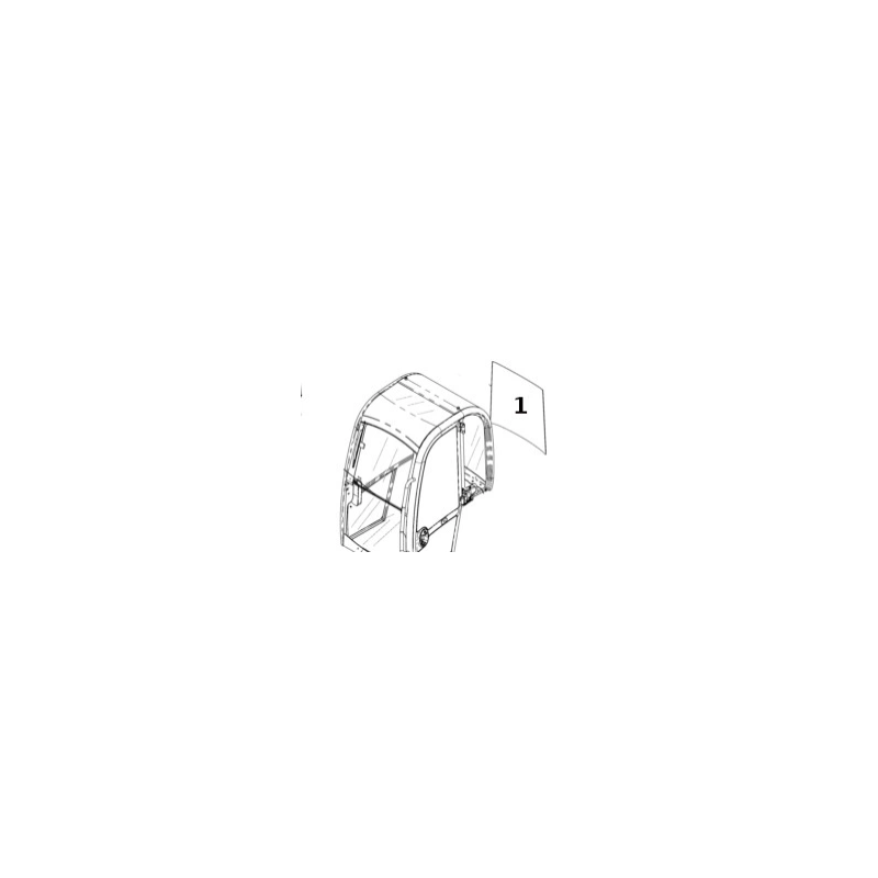 ЗАДНЕЕ СТЕКЛО С ШЕЛКОГРАФИЕЙ МИНИ-ЭКСКАВАТОР JCB 8014 8016 8020 827/80290