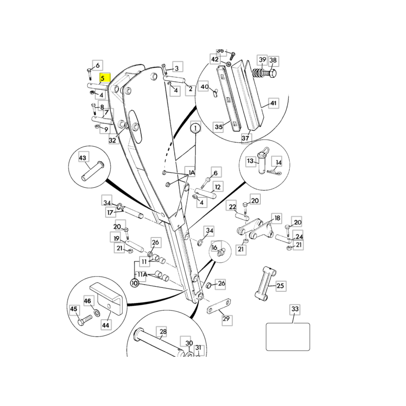 Штифт привода экскаватора-погрузчика JCB 50x277