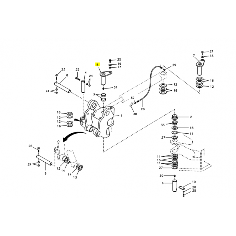 Штифт 70X155 привода стрелы мини-экскаватора VOLVO