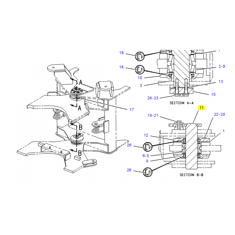 ШТИФТ 51X195 ЗАРЯДНОЕ УСТРОЙСТВО CAT