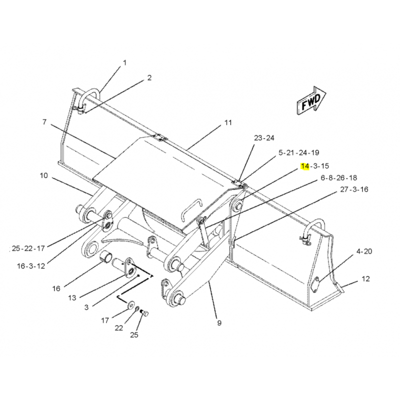 Штифт 50X135 для плуга экскаватора CAT