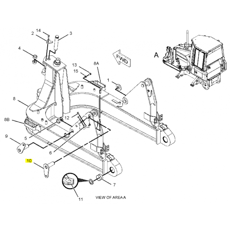 Штифт 38X118 для рамы бульдозера CAT