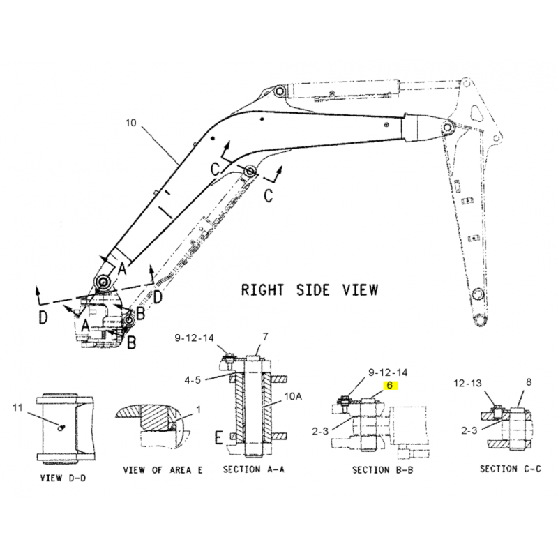 Штифт 40X137 для крепления привода подъемного рычага мини-экскаватора CAT