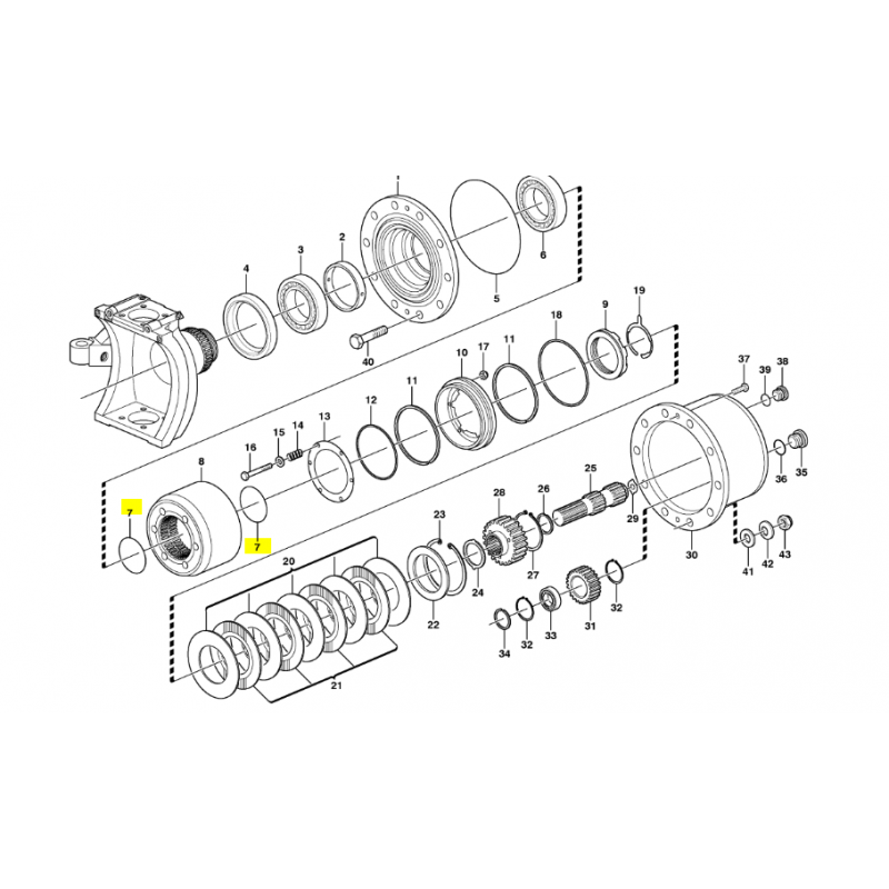 Уплотнение венка экскаватора и погрузчика Volvo