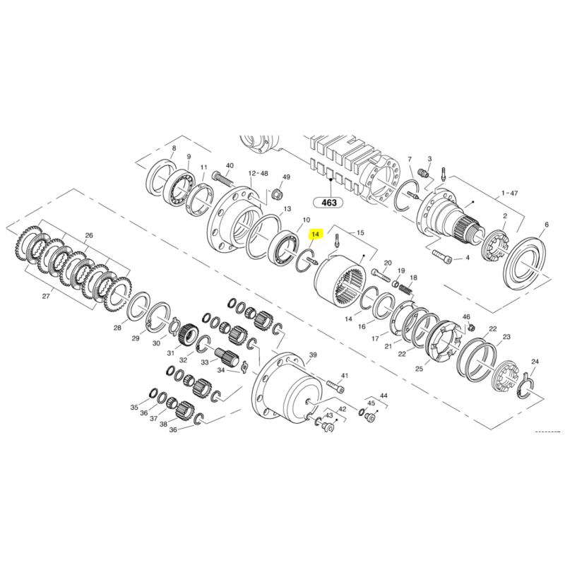 Уплотнение венка CVA для погрузчика-экскаватора Volvo