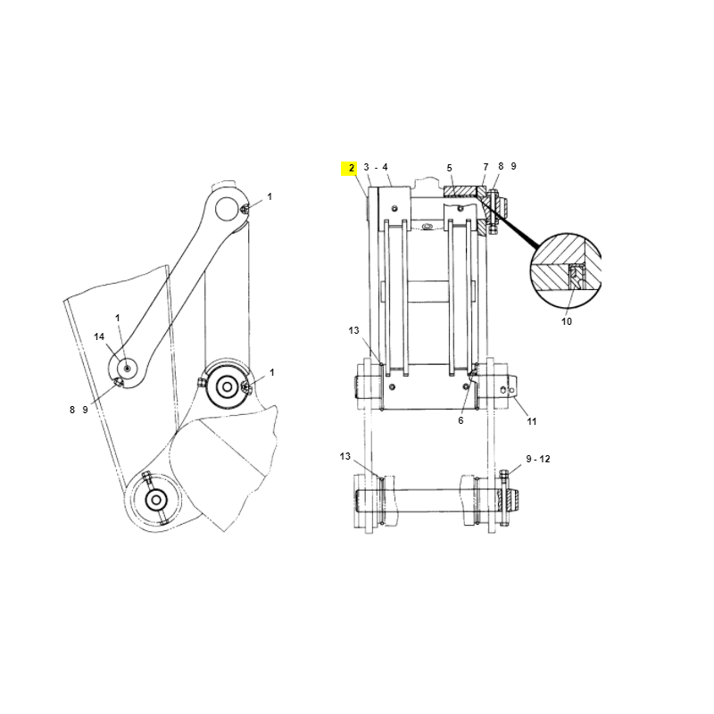 Штифт 80X515 для ковша экскаватора Cat