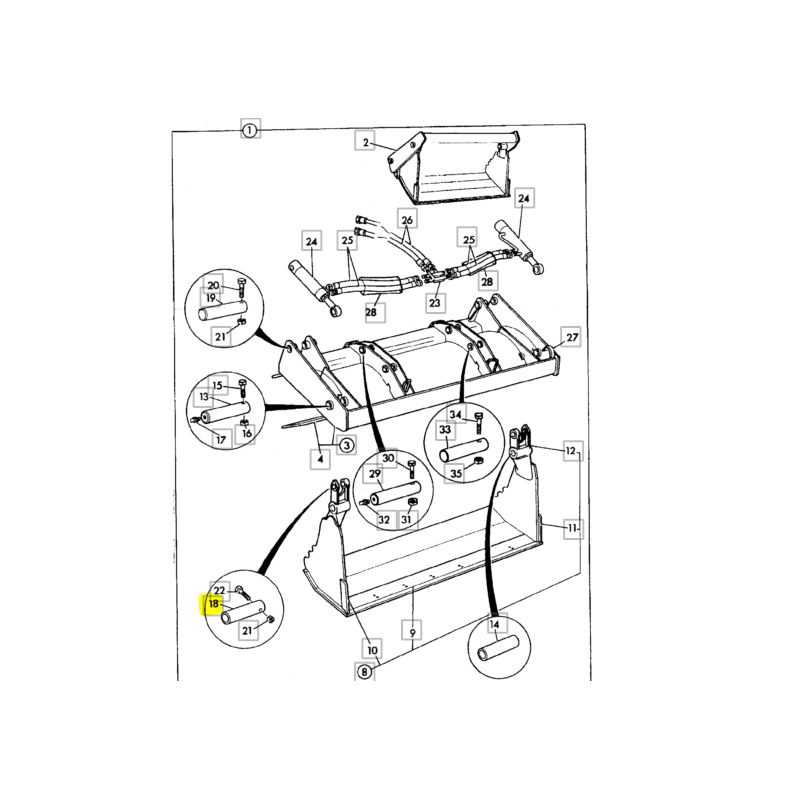 Штифт привода JCB / 3CX 4CX 123X38