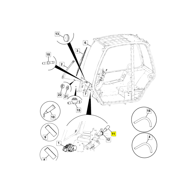 ПЕРЕКЛЮЧАТЕЛЬ ПОВОРОТОВ / ФОНАРЕЙ / СТЕКЛООЧИСТИТЕЛЯ JCB ЭКСКАВАТОР-ПОГРУЗЧИК CVA