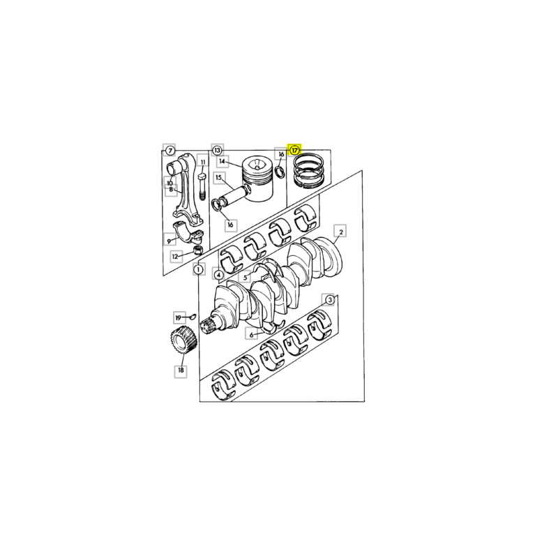 КОМПЛЕКТ ПОРШНЕВЫХ КОЛЕЦ ДЛЯ ЭКСКАВАТОРА JCB 3CX 4CX