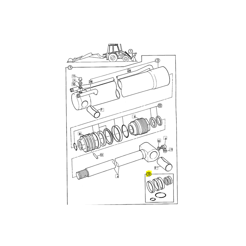 КОМПЛЕКТ УПЛОТНЕНИЙ ПРИВОДА НАКЛОНА JCB ЭКСКАВАТОР-ПОГРУЗЧИК ТЕЛЕСКОПИЧЕСКИЙ ПОГРУЗЧИК CVA