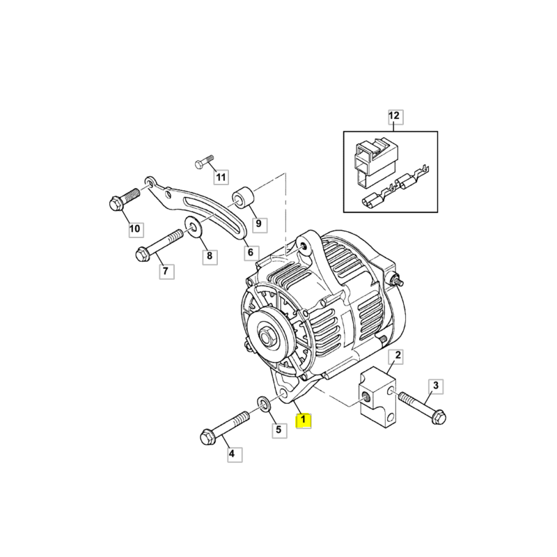 ГЕНЕРАТОР ПЕРЕМЕННОГО ТОКА ДЛЯ МИНИ-ЭКСКАВАТОРА JCB 12 В