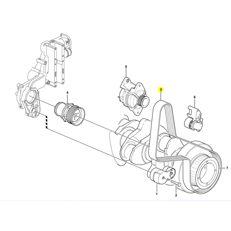 V-ОБРАЗНЫЙ РЕМЕНЬ ДЛЯ ЭКСКАВАТОРА-ПОГРУЗЧИКА VOLVO CVA