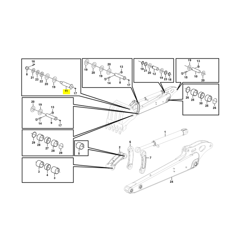 ШТИФТ КРЕПЛЕНИЯ КОВША ЭКСКАВАТОРА VOLVO