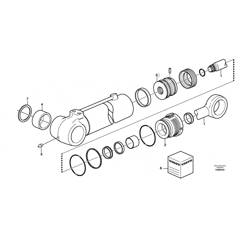 КОМПЛЕКТ УПЛОТНЕНИЙ ОПОРЫ ЭКСКАВАТОРА-ПОГРУЗЧИКА VOLVO CVA