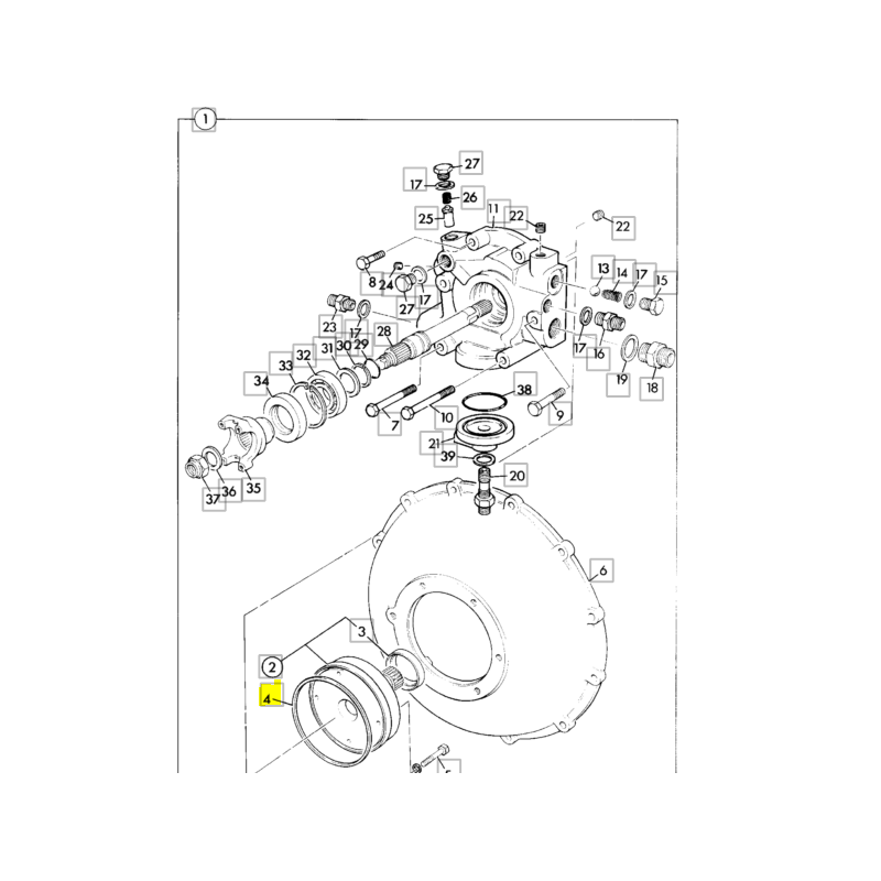 Уплотнение насоса коробки передач экскаватора-погрузчика JCB