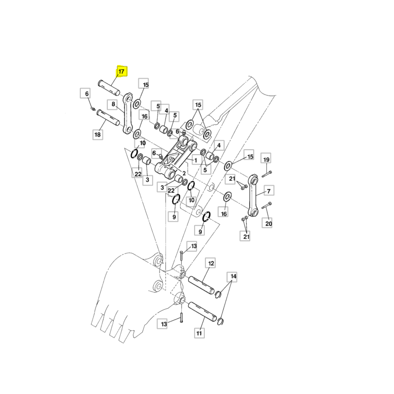 ШТИФТ ПРИВОДА КОВША ЭКСКАВАТОРА JCB