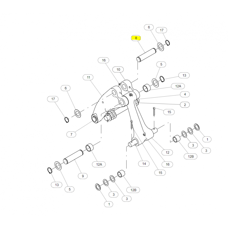 ШТИФТ КОВША ЭКСКАВАТОРА-ПОГРУЗЧИКА CAT CVA