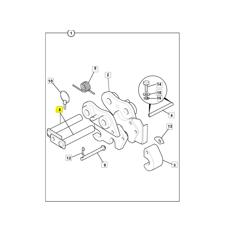 БЫСТРОРАЗЪЕМНЫЙ штифт мини-экскаватора JCB 203X25
