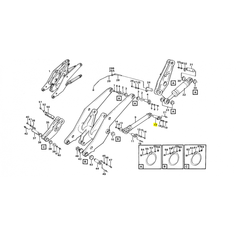 ШТИФТ ПРИВОДА КОВША ПОГРУЗЧИКА VOLVO CVA