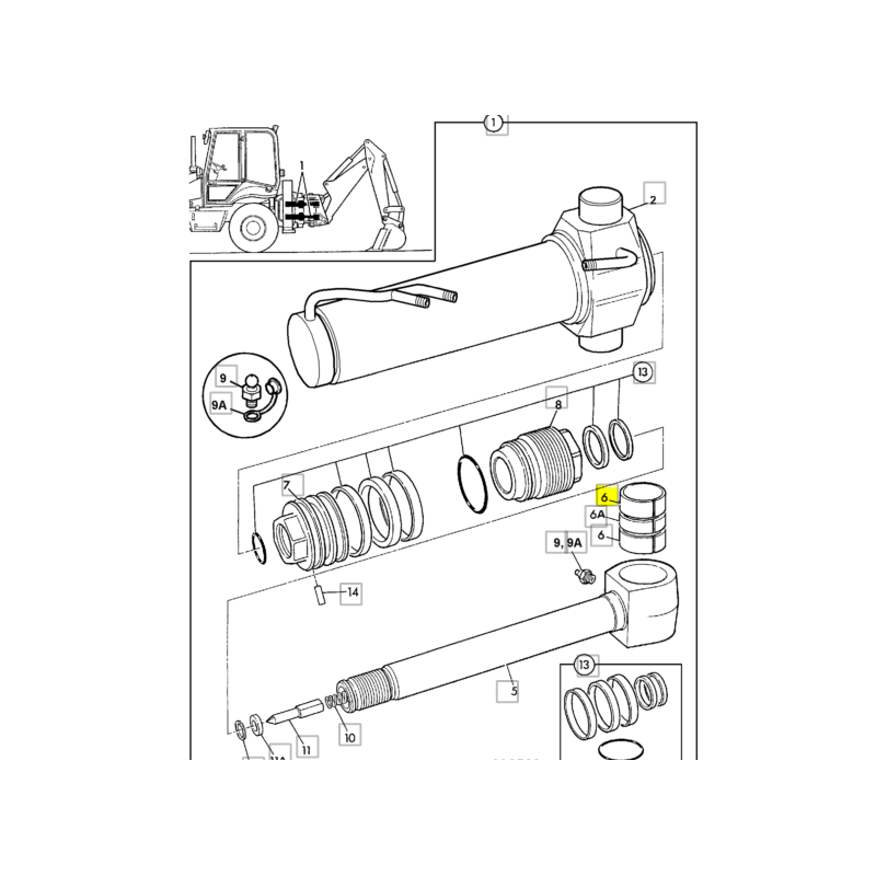 Втулка привода скольжения экскаватора-погрузчика JCB