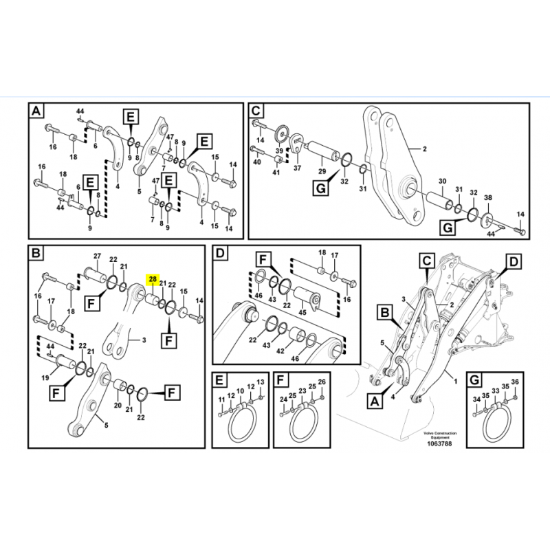 Втулка KIWAKA для погрузчика Volvo