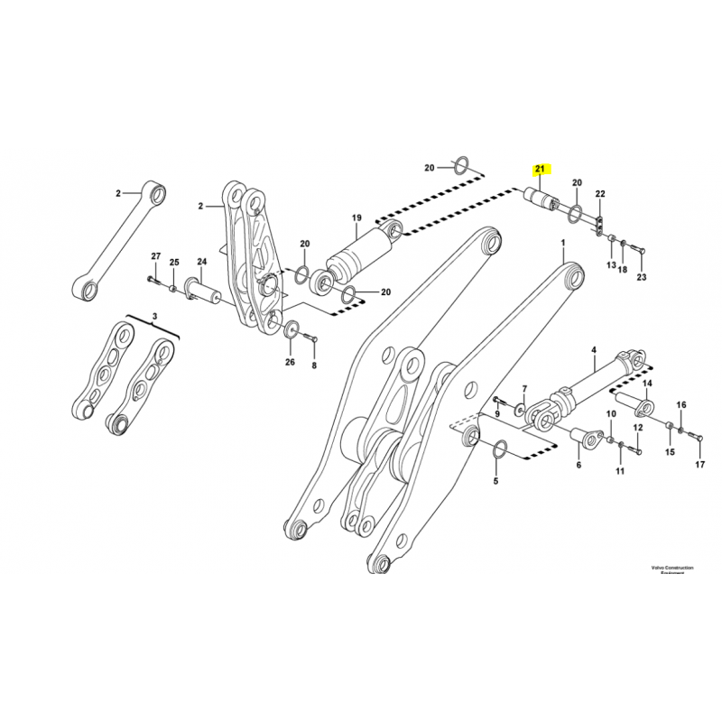 ШТИФТ ПРИВОДА КОВША ПОГРУЗЧИКА VOLVO