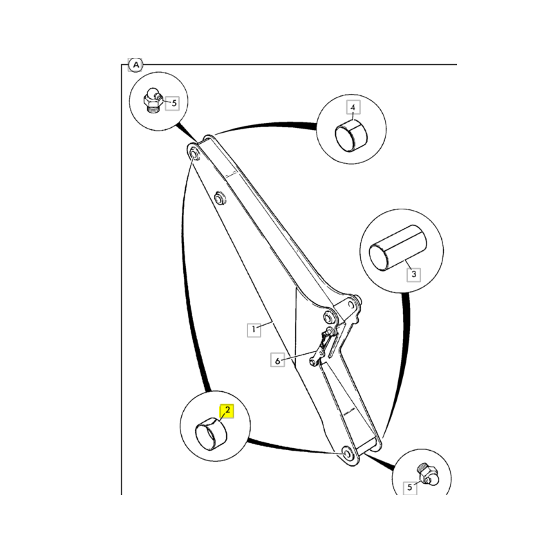Втулка привода стрелы экскаватора-погрузчика JCB
